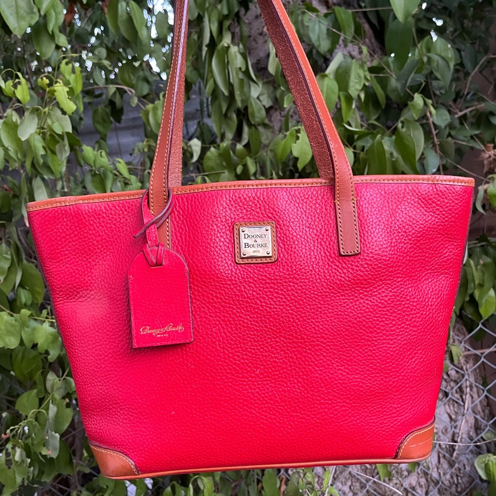 Dooney and Bourke pebbled red leather